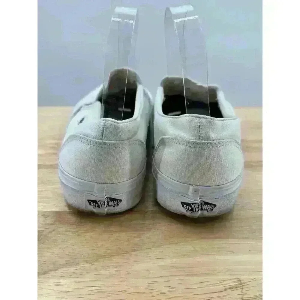 Vans Old School White Slip On Low Top Sneakers w/ Colorful Heart Women's Sz 9.5 - Picture 7 of 9